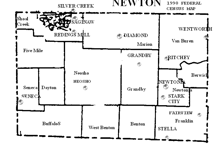 Newton County Map 1990